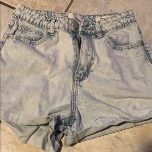 High wasted jean shorts